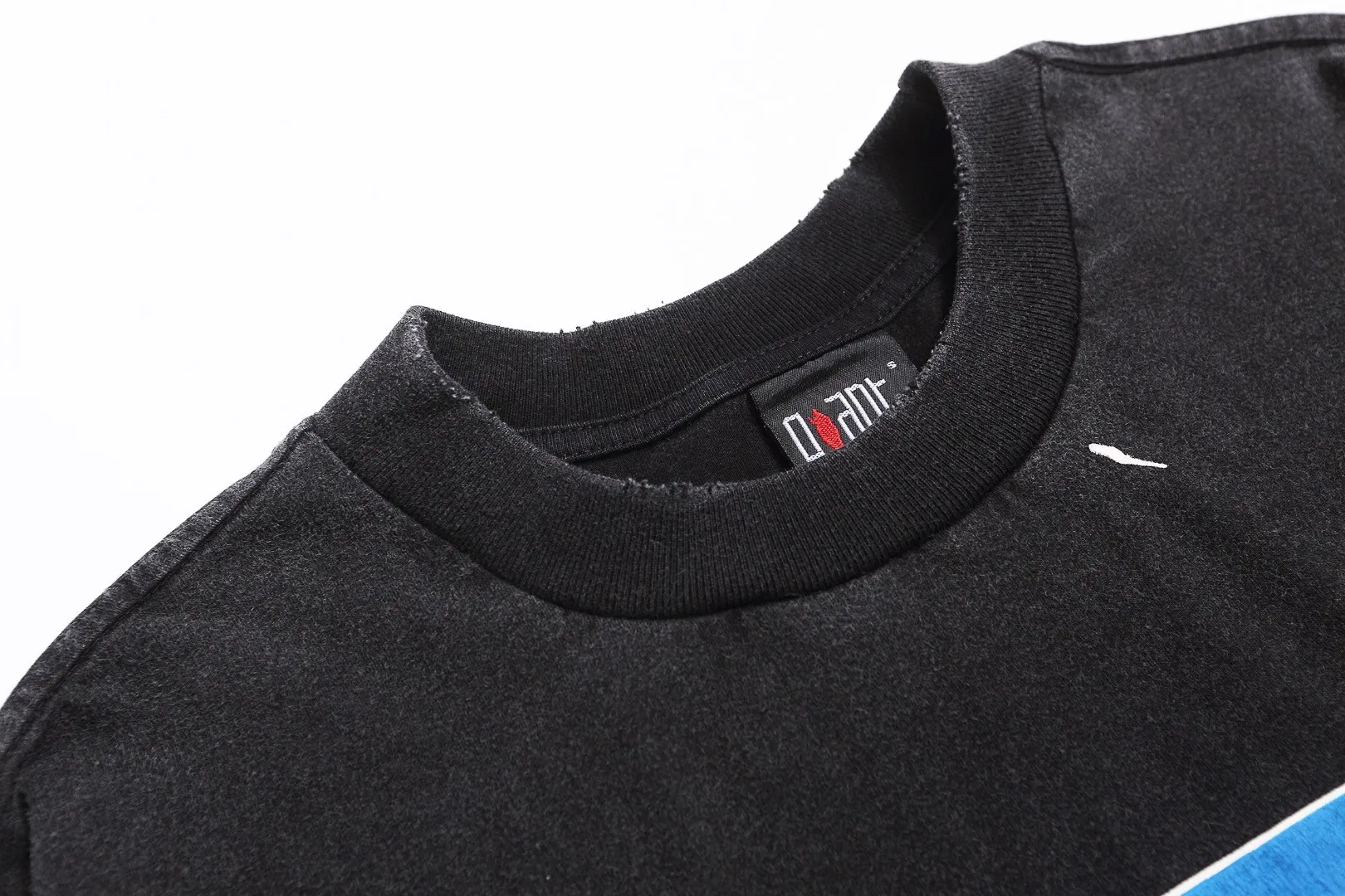 SAINT Michael EASY COME interstellar denim washed damaged loose long-sleeved T-shirt Fabric: 260g Style number: SM03 Size: S-M-L-XL Color: Black Price: P156